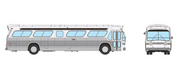 Rapido 753198 HO Scale Deluxe New Look Suburban Bus - White & Silver 5303
