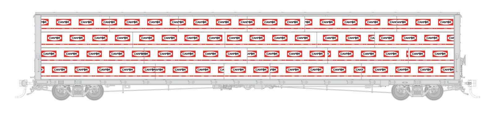 Rapido Bits 73' Centerbeam Lumber Load Canfor