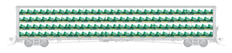 Rapido Bits 73' Centerbeam Lumber Load Irving