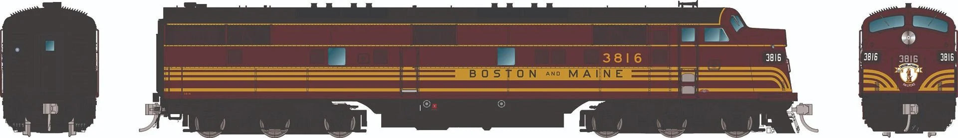 Rapido HO Scale EMD E7A Boston & Maine B&M (DC/DCC/Sound)