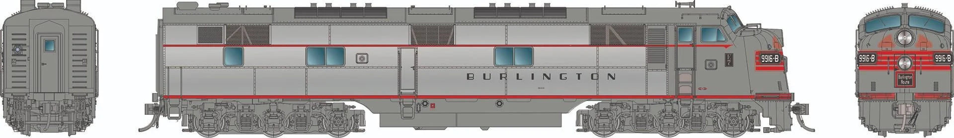 Rapido HO Scale EMD E7A Burlington CB&Q (DC/DCC/Sound)