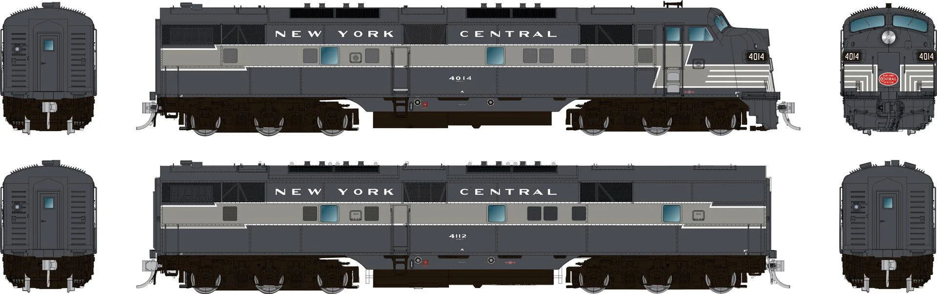 Rapido HO Scale EMD E7A + E7B New York Central NYC - DC