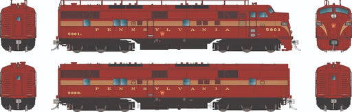 Rapido HO Scale EMD E7A + E7B Pennsylvania "5 Stripe" PRR  (DC/DCC/Sound)