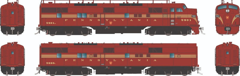 Rapido HO Scale EMD E7A + E7B Pennsylvania "5 Stripe" PRR - DC