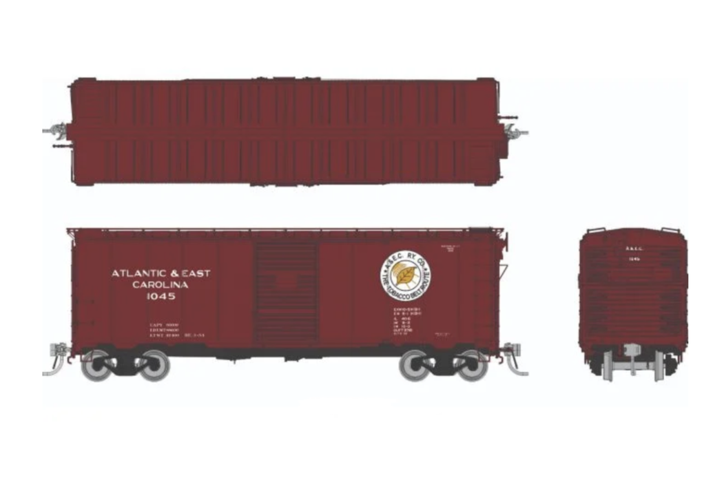 Rapido Trains 1011001A HO Scale 1937 AAR Boxcar Atlantic & East Carolina A&EC #s Vary