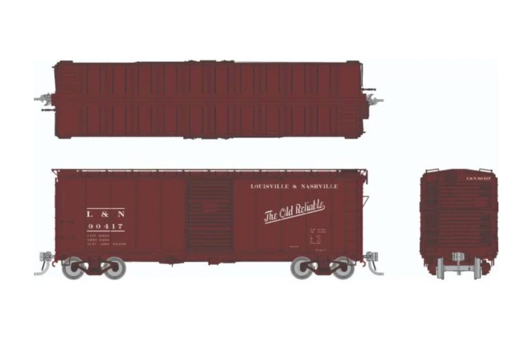 Rapido Trains 1011010A HO Scale 1937 AAR Boxcar Louisville & Nashville L&N #s Vary