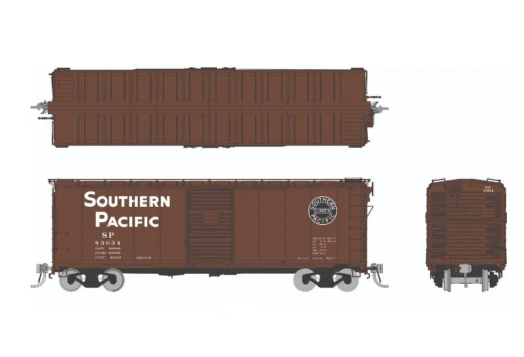 Rapido Trains 1011014A HO Scale 1937 AAR Boxcar Southern Pacific SP #s Vary