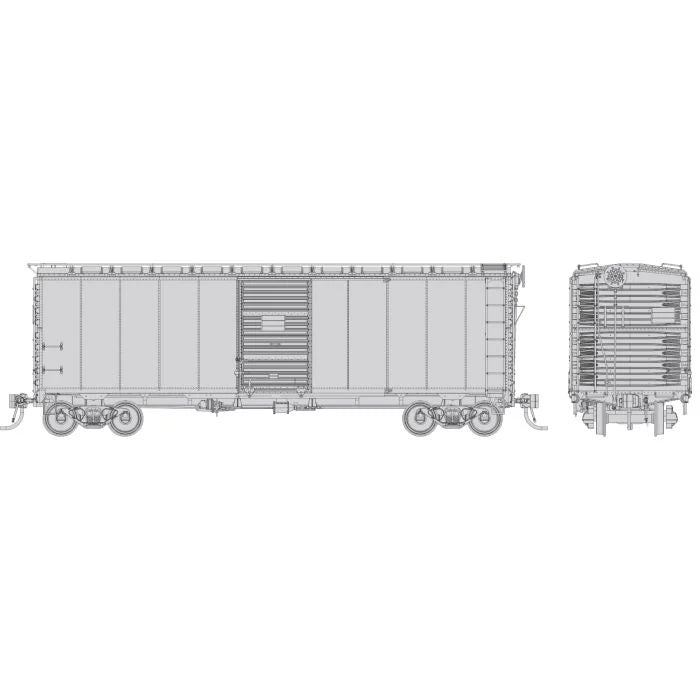 Rapido Trains 1011097 HO Scale 1937 AAR Round Corner Boxcar Undecorated Single Car