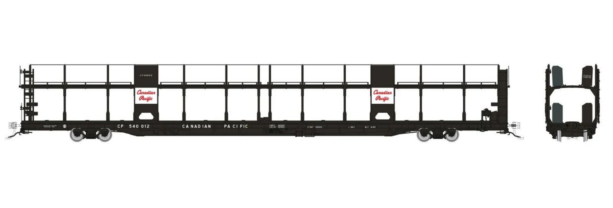 Rapido Trains 1024001 HO NSC 89' Bi-Level Autorack: CPR - Script