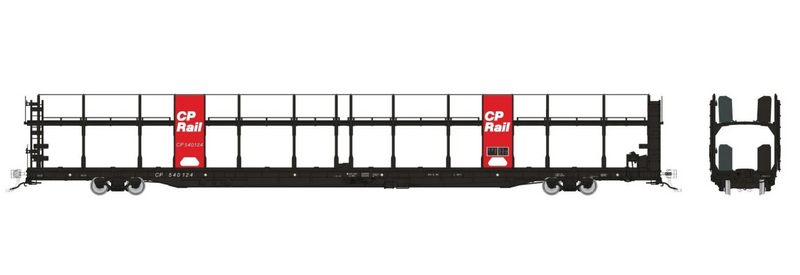 Rapido Trains 1024004 HO NSC 89' Bi-Level Autorack: CP Rail - Red Panel