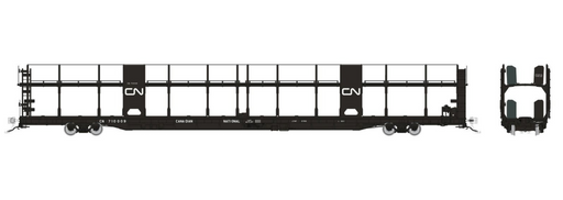 Rapido Trains 1024005 HO NSC 89' Bi-Level Autorack: CN Rail - Delivery