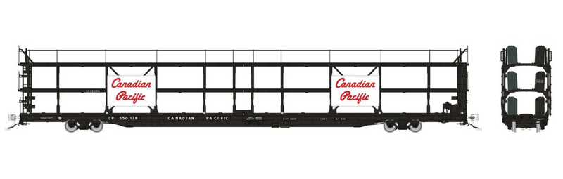 Rapido Trains 1024101 HO NSC 89' Tri-Level Autorack: CPR - Script