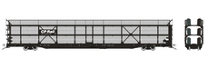 Rapido Trains 1024103 HO NSC 89' Tri-Level Autorack: CP Rail - Black Panel w/ mesh