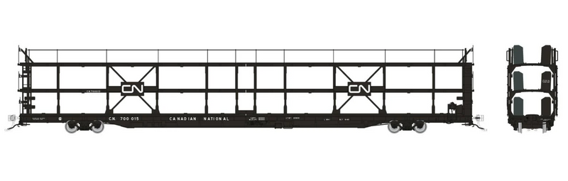 Rapido Trains 1024104 HO NSC 89' Tri-Level Autorack: CN Rail - Delivery