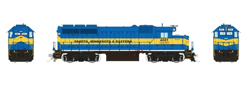 Rapido Trains 1078008 HO EMD GP40 (DC/Silent): Dakota, Minnesota & Eastern: #4001