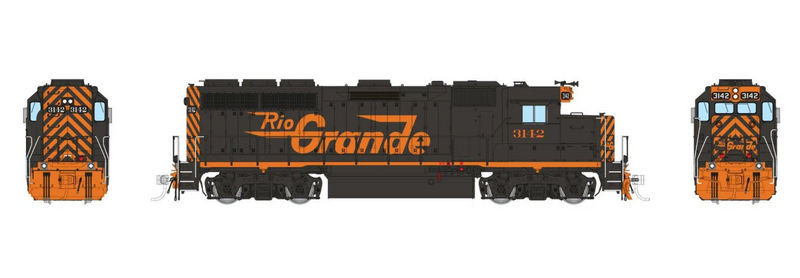 Rapido Trains 1078011 HO EMD GP40 (DC/Silent): Rio Grande - Large Logo: #3142