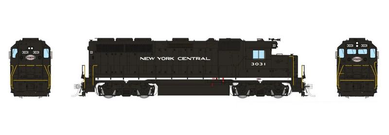 Rapido Trains 1078028 HO EMD GP40 (DC/Silent): New York Central - Cigar Band: #3031