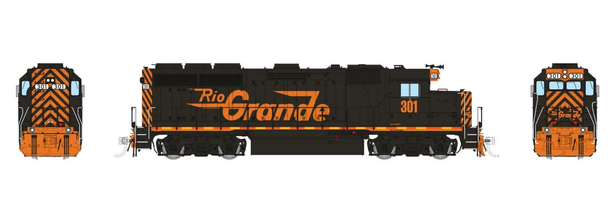 Rapido Trains 1078038 HO EMD GP40 (DC/Silent): Wheeling & Lake Erie: #301