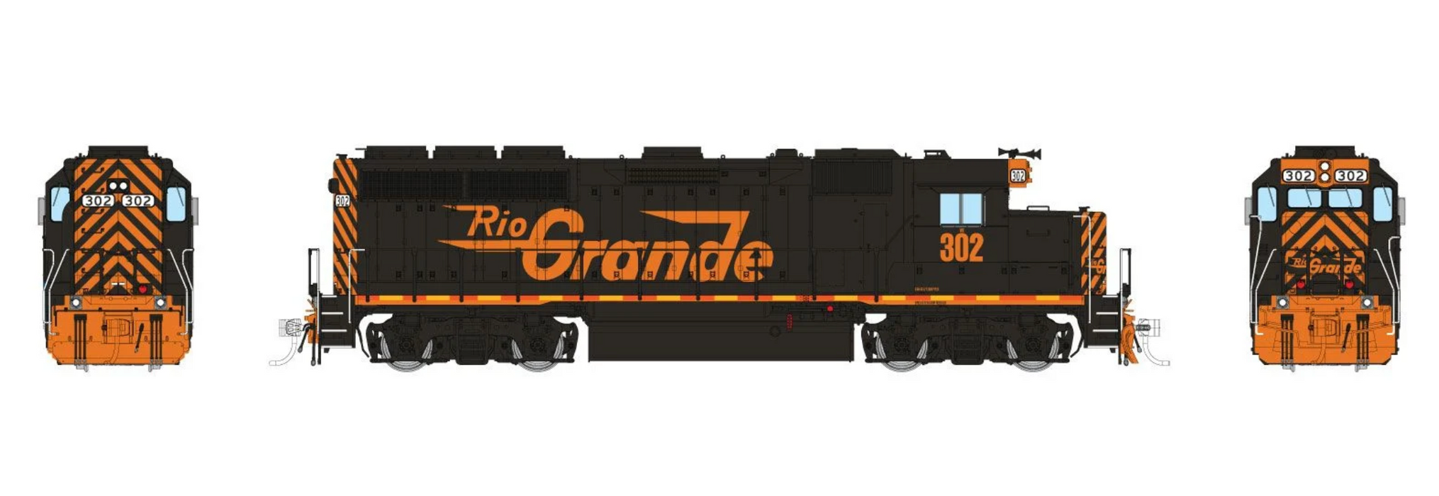 Rapido Trains 1078539 HO EMD GP40 (DC/DCC/Sound): Wheeling & Lake Erie: #302