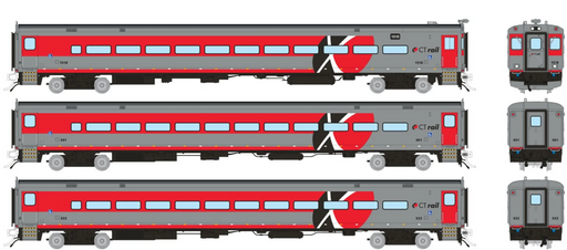 Rapido Trains 1084002 HO Scale Comet Car CTrail Set 2 (Cab 1518 Coaches 501, 522)