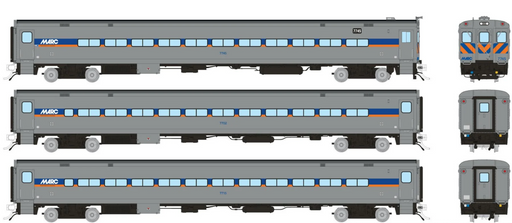 Rapido Trains 1084010 HO Scale Comet Car MARC - Modern Set 1 (Cab 7745 Coaches 7702, 7715)