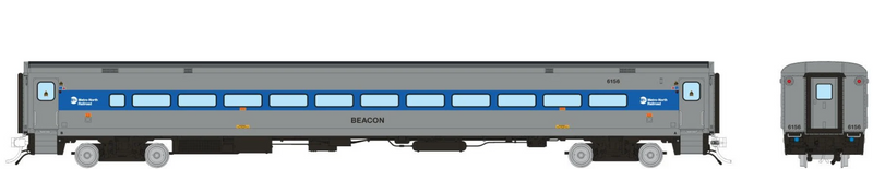 Rapido Trains 1084028 HO Scale Comet Car Metro North - Modern Coach 6156 "Beacon"