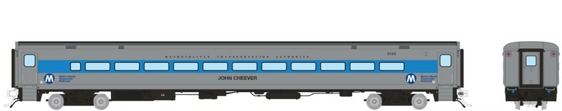 Rapido Trains 1084032 HO Scale Comet Car Metro North - 1990s Scheme Coach 6165 "John Cheever"