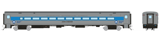 Rapido Trains 1084032 HO Scale Comet Car Metro North - 1990s Scheme Coach 6165 "John Cheever"