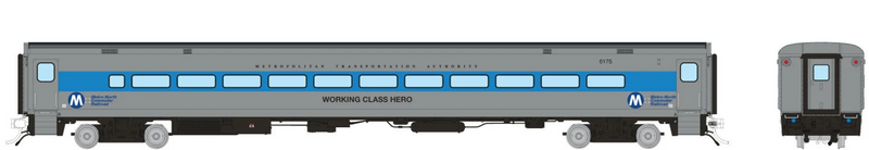 Rapido Trains 1084034 HO Scale Comet Car Metro North - 1990s Scheme Coach 6175 "Working Class Hero"