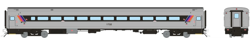 Rapido Trains 1084048 HO Scale Comet I Car NJ Transit - Late 1990s Scheme Coach 1732