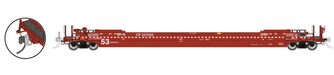 Rapido Trains 1132302 HO Scale 53' Husky-Stack Well Car with EOT Canadian Pacific CP 527072