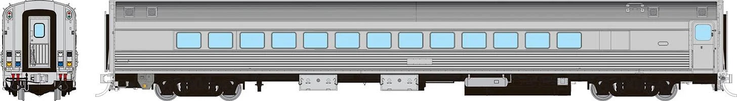 Rapido Trains 115096 HO Budd Small Window Coach: Painted Unlettered