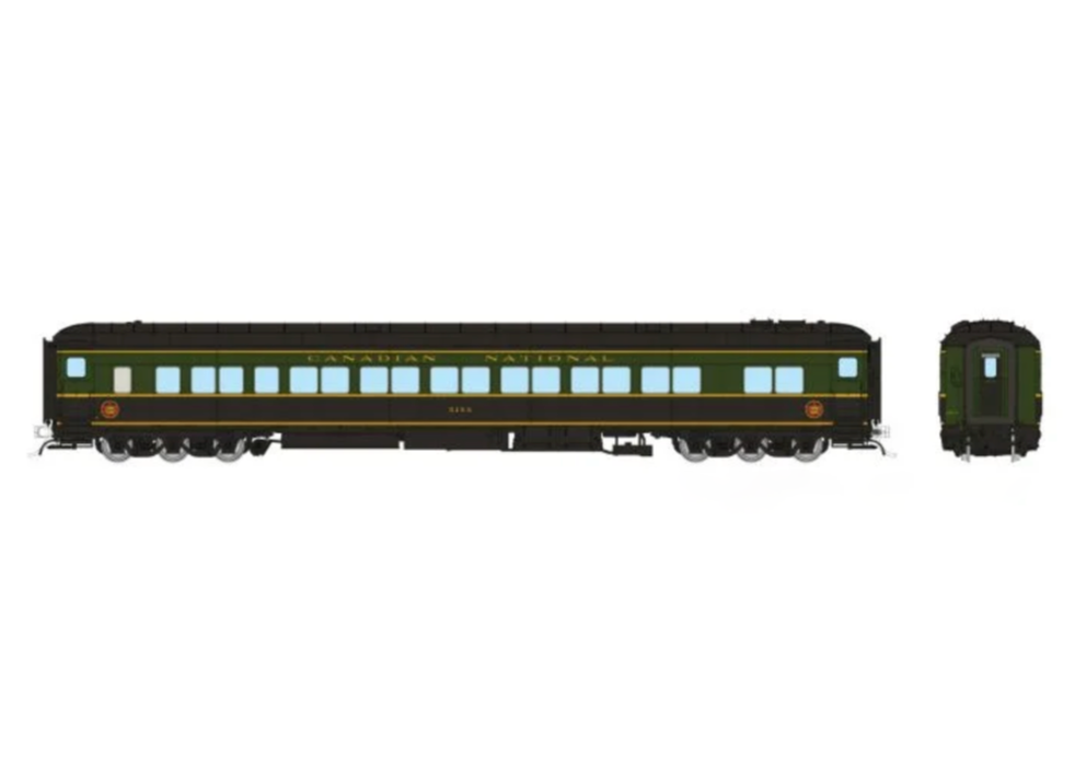 Rapido Trains 125005 HO Balloon Top Coach Canadian National Green CNR 5183
