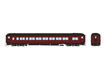 Rapido Trains 125098 HO Balloon Top Coach Painted Tuscan Unlettered