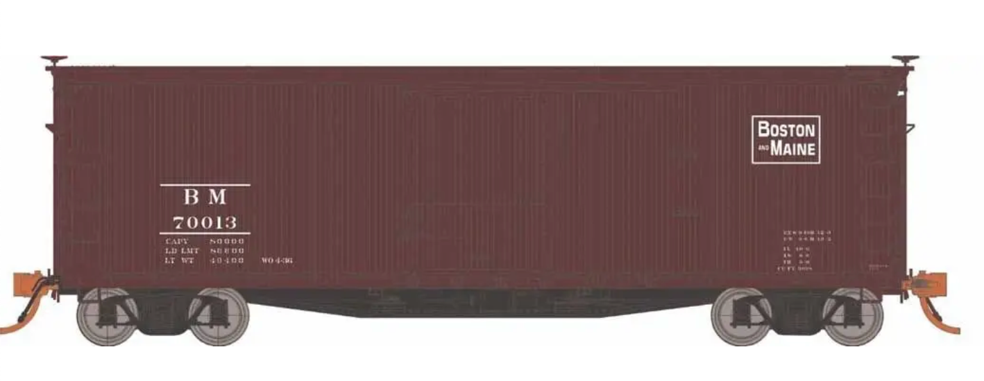 Rapido Trains 130117A HO Scale 40' DS Boxcar Boston & Maine B&M #s Vary