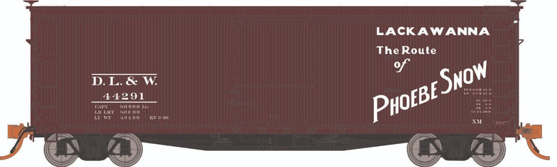 Rapido Trains 130119A HO Scale 40' DS Boxcar DL&W #s Vary (Phoebe Snow)