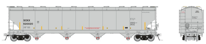 Rapido Trains 136010 HO Trinity 6241cuft Covered Hopper: SOXX (SMBC Rail Services)