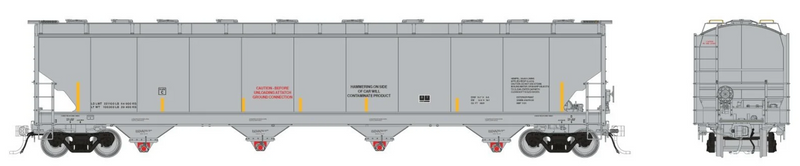 Rapido Trains 136098 HO Trinity 6221 Covered Hopper: Data Only Grey: Single Car
