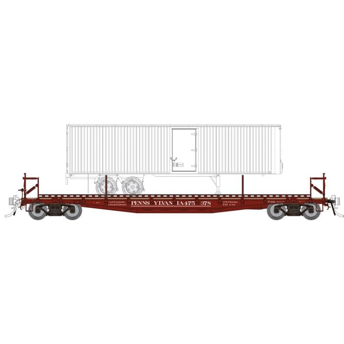 Rapido Trains 138016A HO Scale F30D 50' TOFC Flatcar with Trailer Pennsylvania PRR # Varies