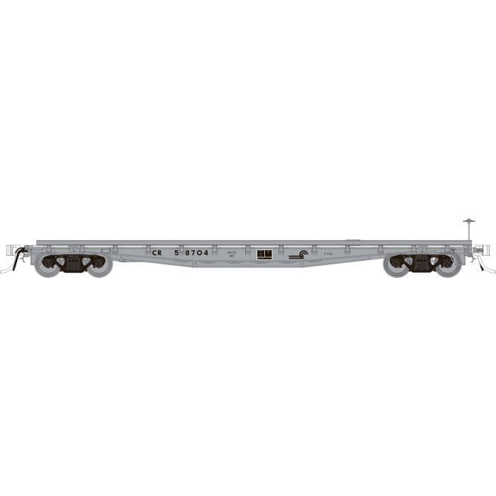 Rapido Trains 138103A HO Scale F30A 50' Flatcar with Deck Rails Conrail CR MOW # Varies