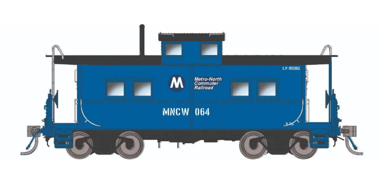 Rapido Trains 144047 HO Scale Northeastern Style Steel Caboose Metro North MNCW 064