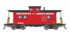 Rapido Trains 144052 HO Scale Northeastern Style Steel Caboose Reading & Northern RBMN 92844