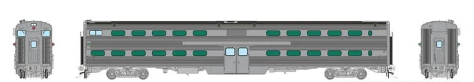 Rapido Trains 145096 HO Gallery Commuter Car: Cab Coach: Painted - Unlettered