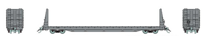 Rapido Trains 147098 HO Scale 62' Bulkhead Flatcar - Undecorated