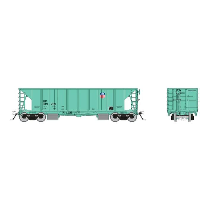 Rapido Trains 158012A HO Scale NSC Ballast Car Union Pacific UP Late MOW Green # Varies