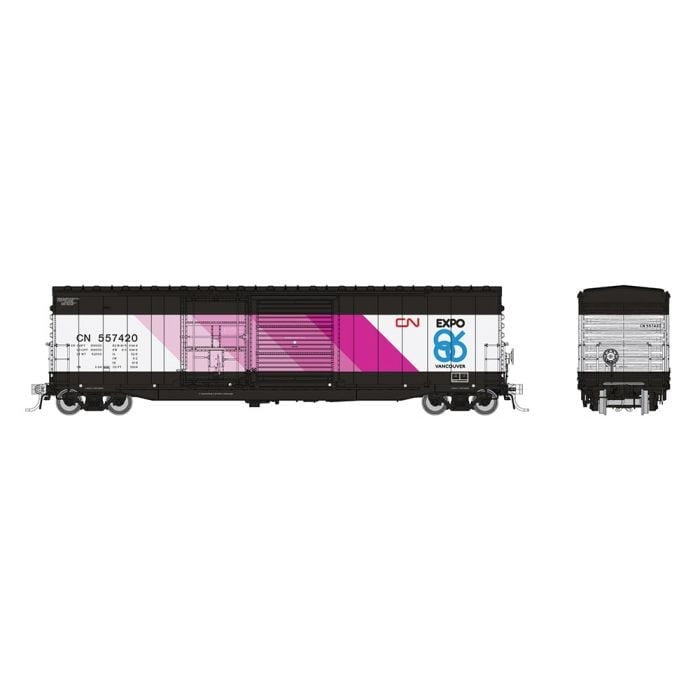 Rapido Trains 173004 HO Scale NSC 5304 Boxcar Expo 86 Canadian National CN 2 Pack