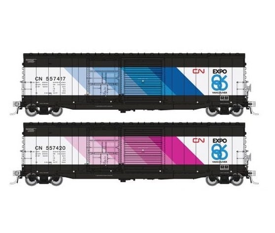 Rapido Trains 173004 HO Scale NSC 5304 Boxcar Expo 86 Canadian National CN 2 Pack