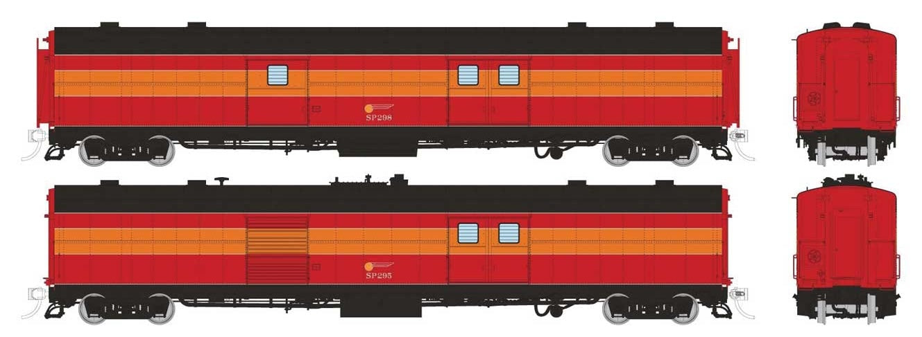 Rapido Trains 176030 HO Scale Business Set Economy Baggage + Power Car with Sound - Daylight Scheme #298 + 295
