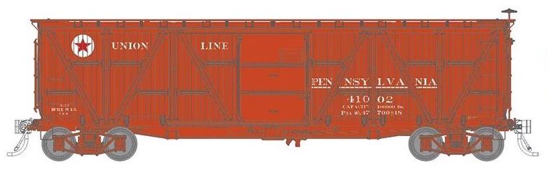 Rapido Trains 177002A HO Scale X23 Boxcar Union Lines PRR Single Car (# Varies)