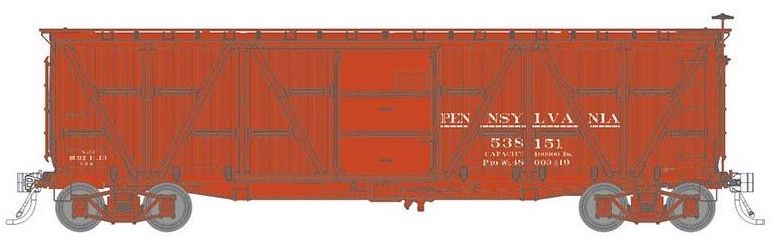 Rapido Trains 177004 HO Scale X23 Boxcar Pre-1920 Pennsylvania PRR 6 Pack